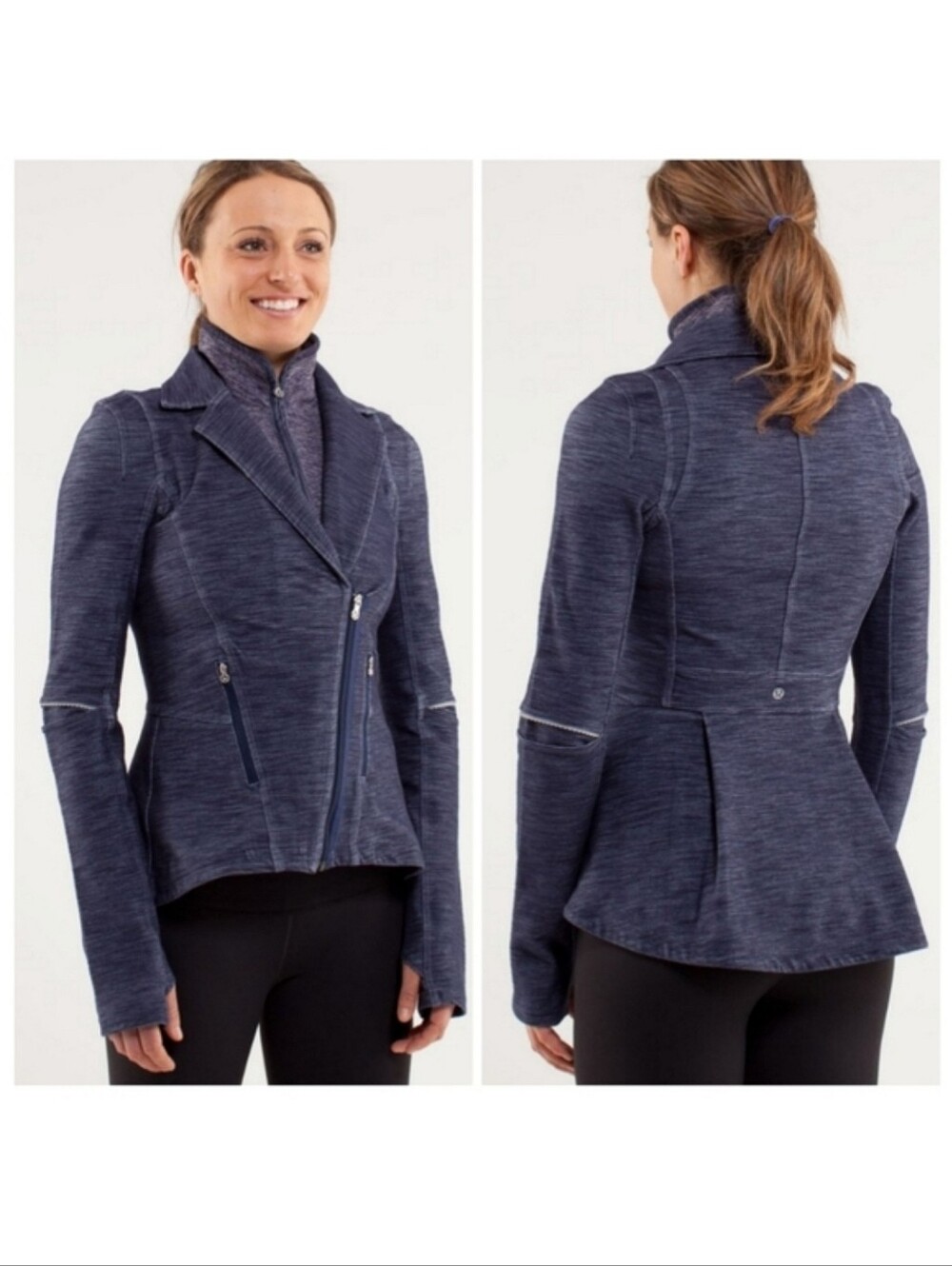 Lululemon Jacket Womens Sz 8 Ride On Blazer Deep Indigo Travel Hiking Coastal